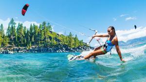 Kiteboard Tahoe kite surf course. Tahoe adventures