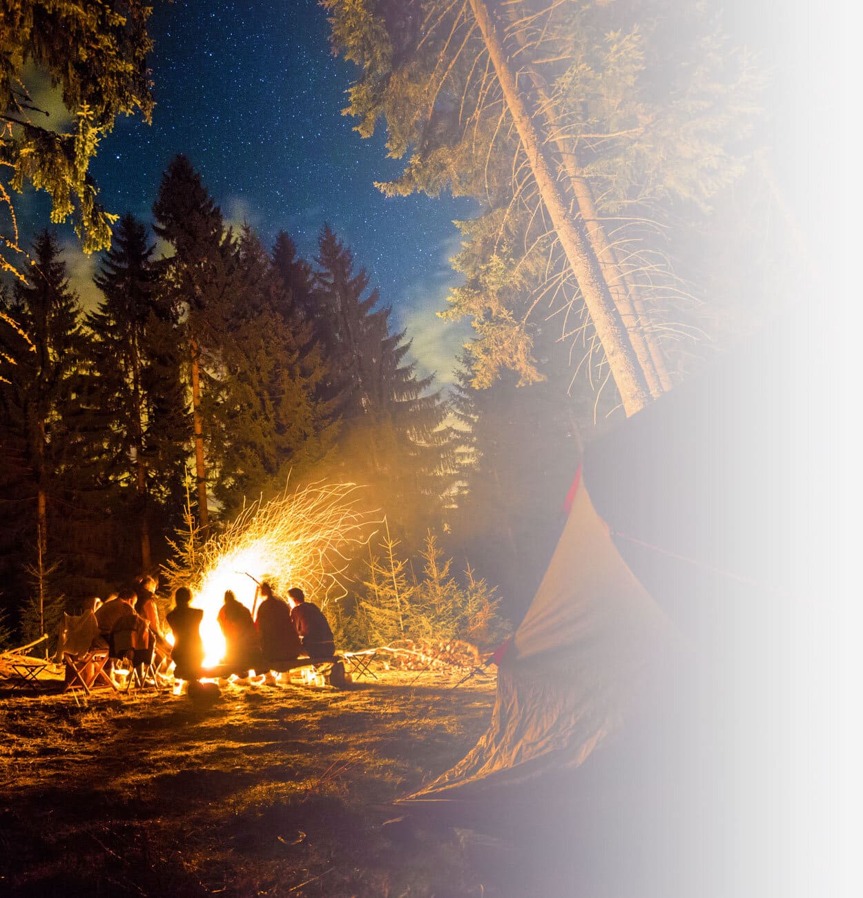 campfire Tahoe backpacking overnight adventure tour Lake Tahoe Kayak