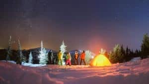 winter nights overnight backpacking in tahoe