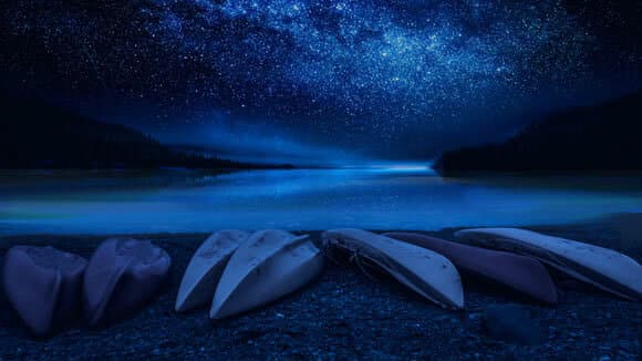 night kayaking tahoe